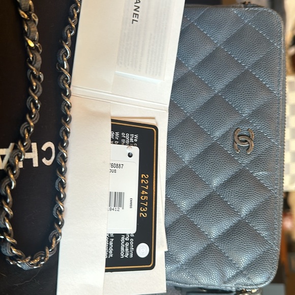 Chanel double zip wallet on chain - excellant condition - Picture 2 of 6